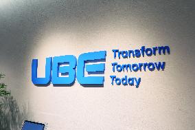 UBE signage and logo
